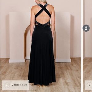 Reverly velvet black dress